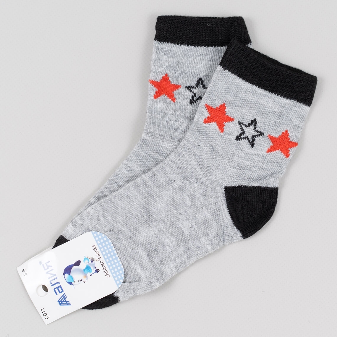 Шкарпетки для хлопчика сірий бавовна