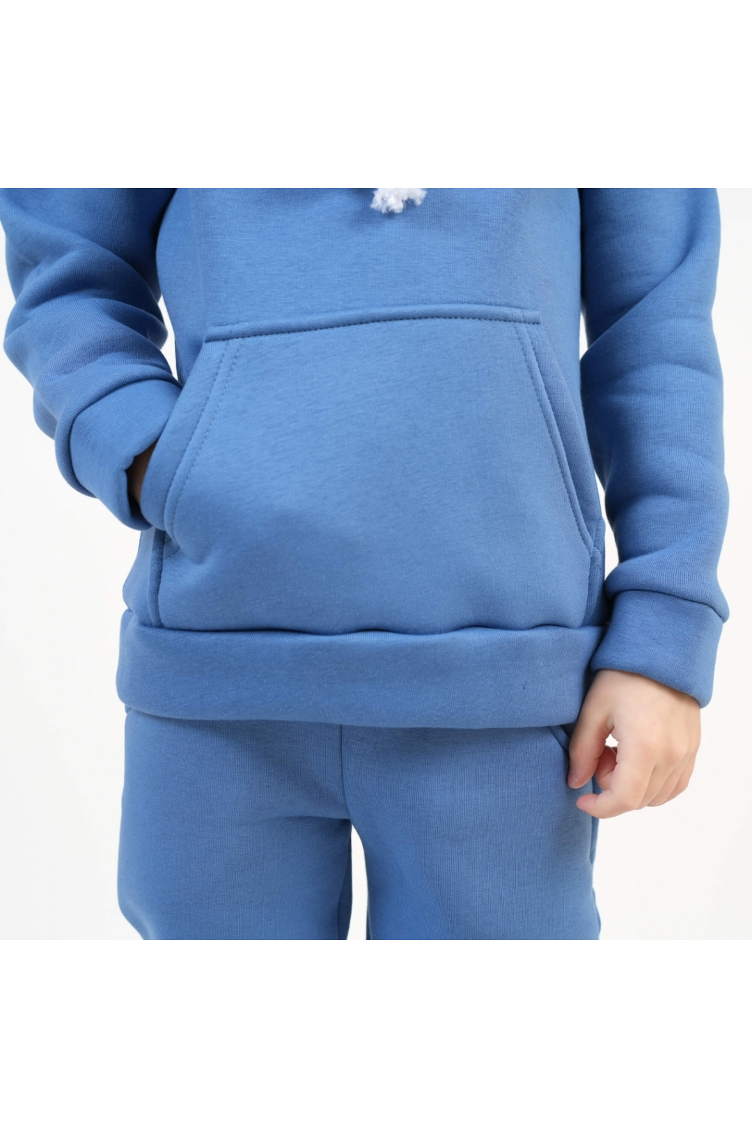 Костюм дитячий теплий блакитний тринитка на флісі - 2