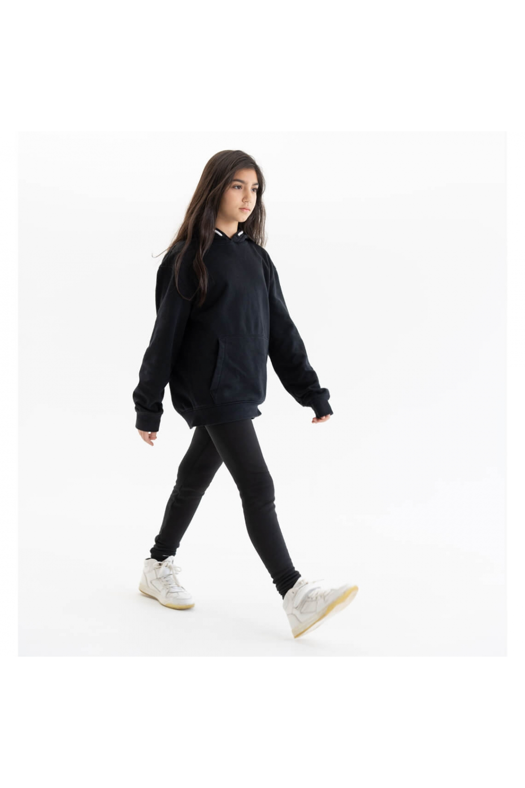 Лосини на хутрі для дівчинки чорний велсофт