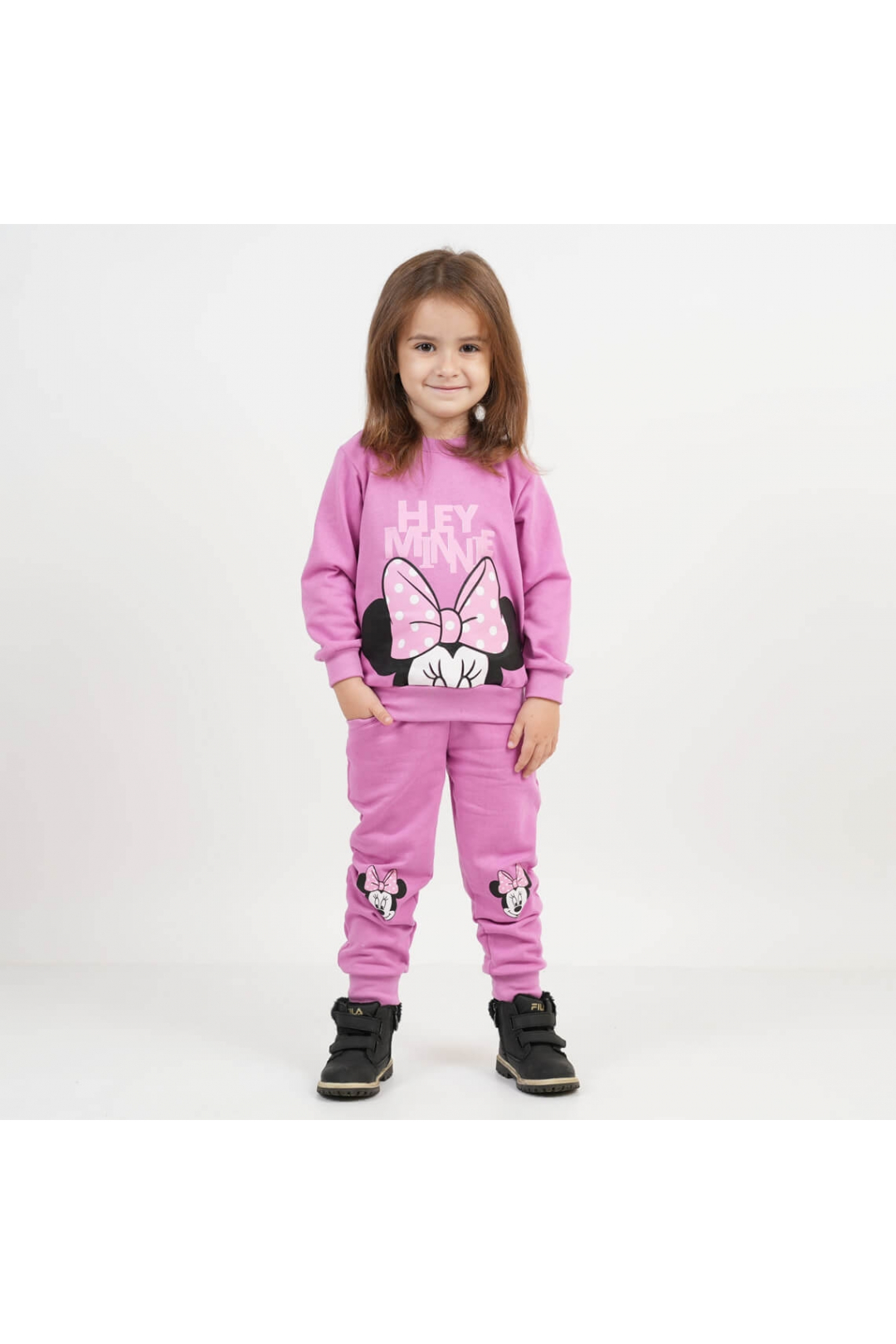 Костюм для дівчинки ліловий начіс (футер)