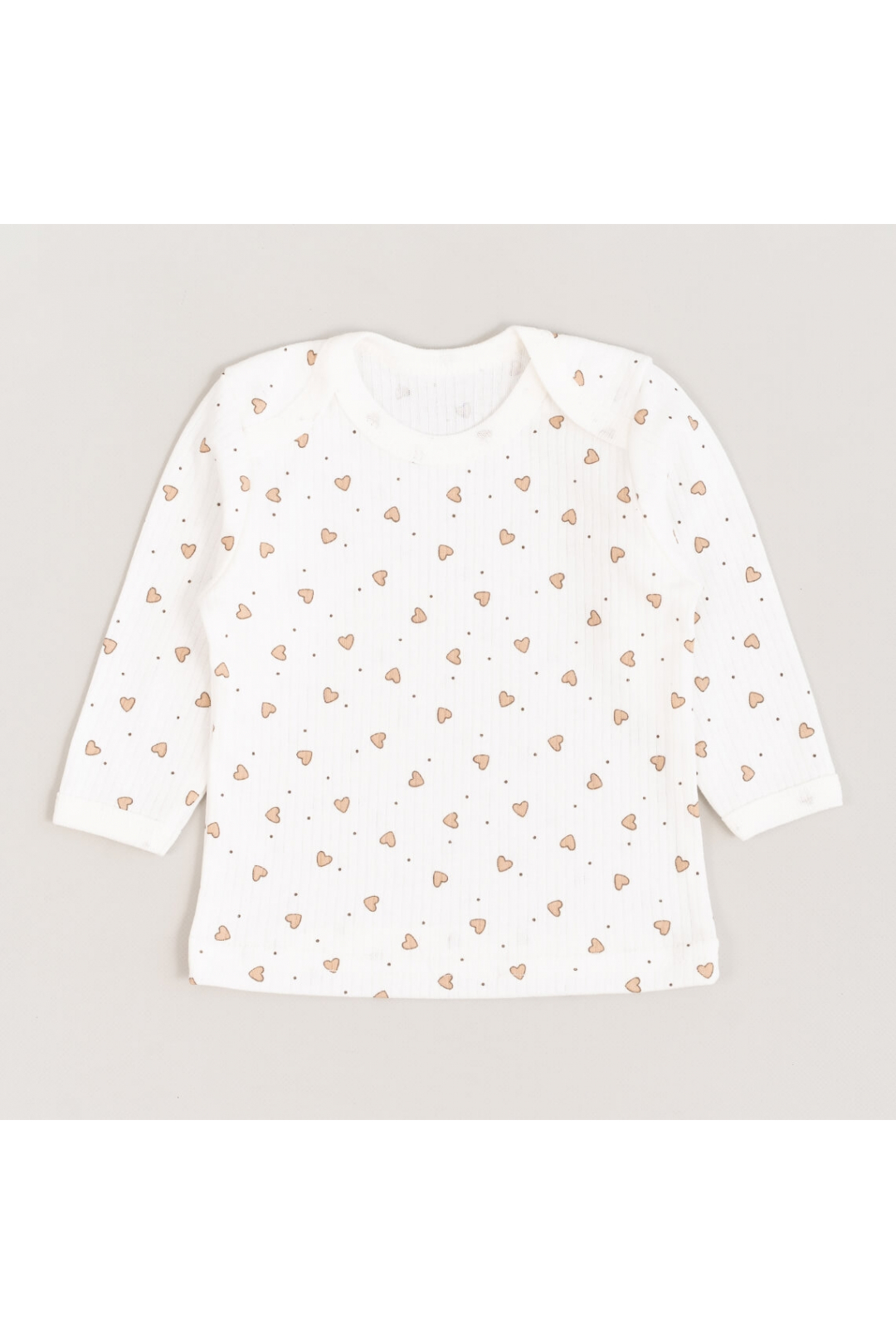 Джемпер для малят Сердечка молочний інтерлок