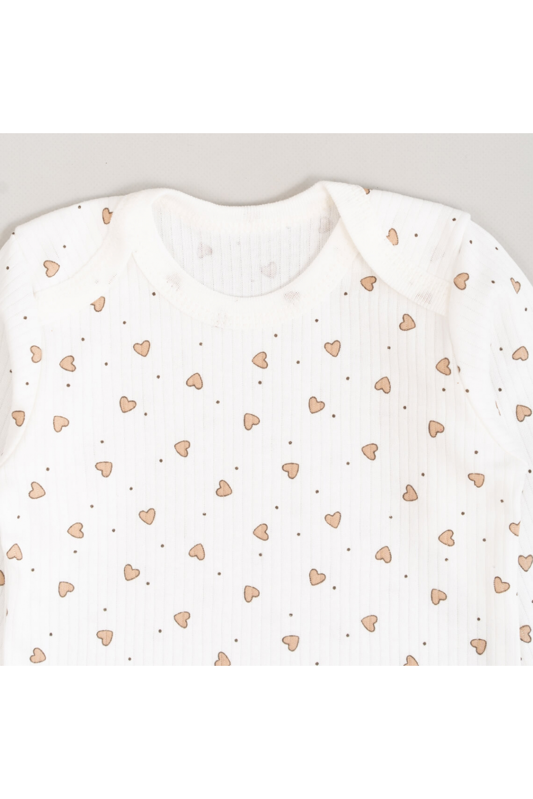Джемпер для малят Сердечка молочний інтерлок