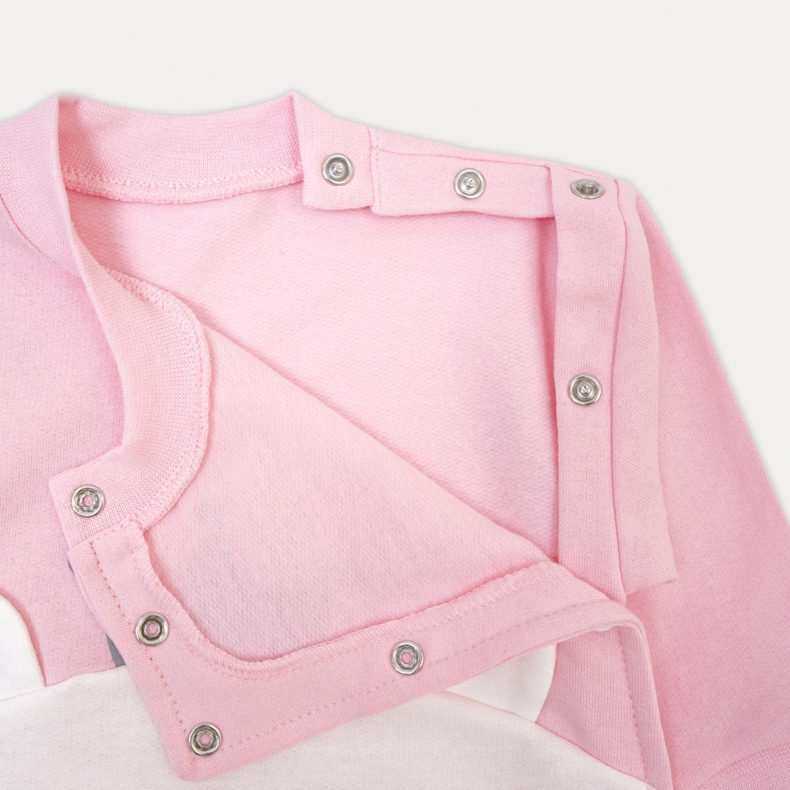 Комбінезон для дівчинки Мишка у короні рожевий начіс (футер)