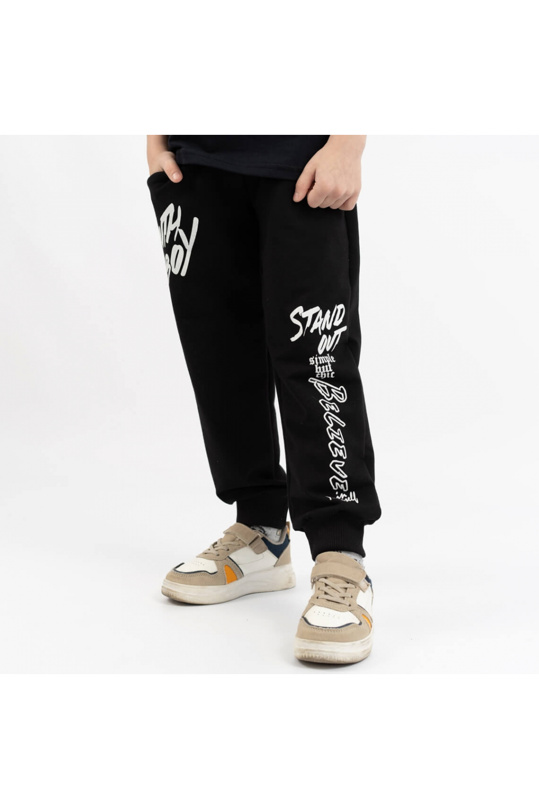 Штани для хлопчика чорний двонитка