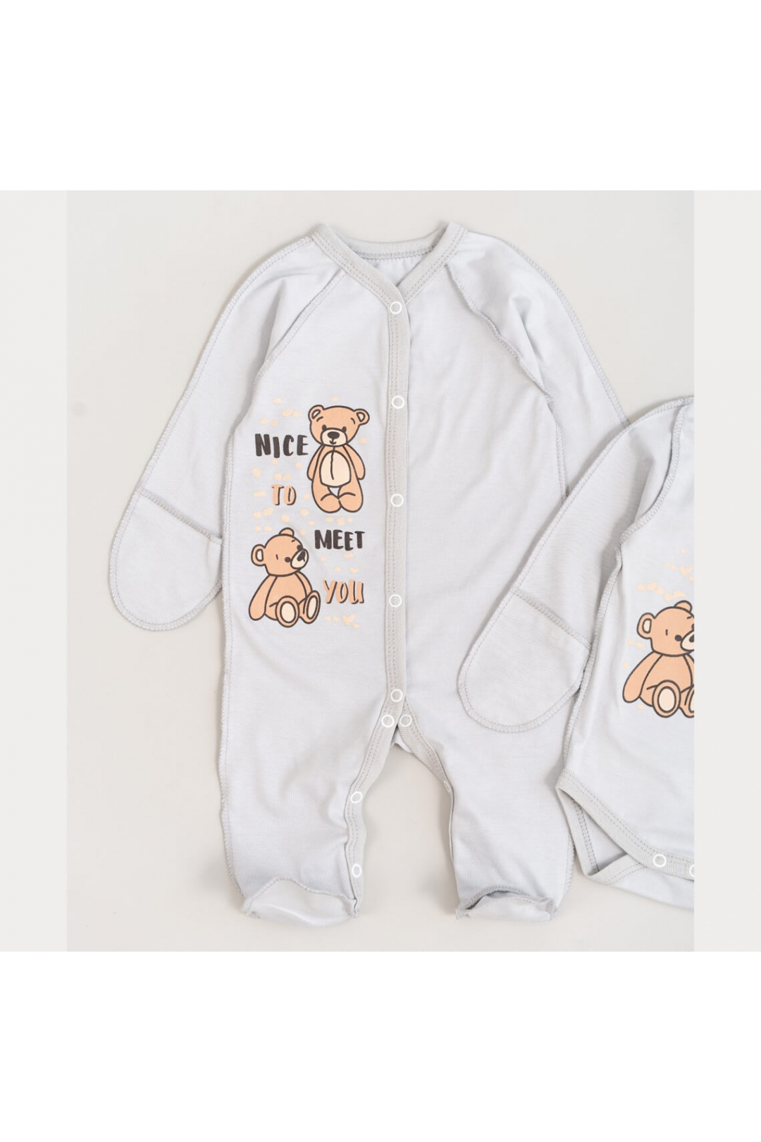 Комплект для новонароджених світло-сірий кулір