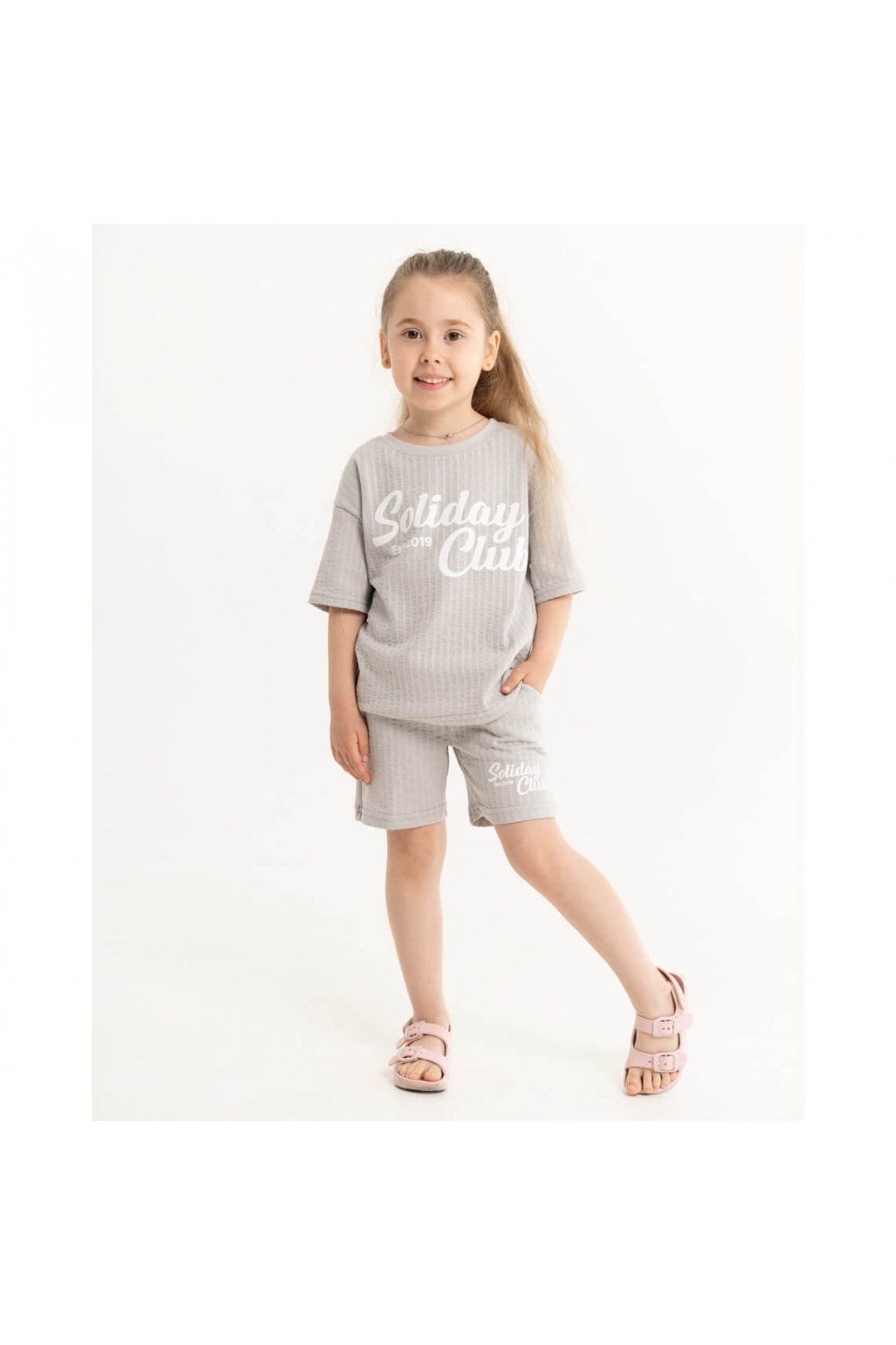 Комплект для дівчинки сірий кулір-жатка