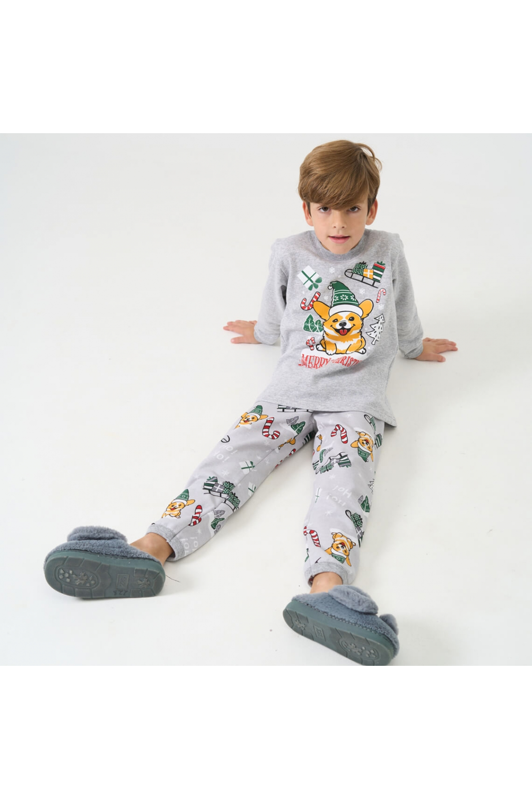 Піжама дитяча Собачка сірий начіс(футер)