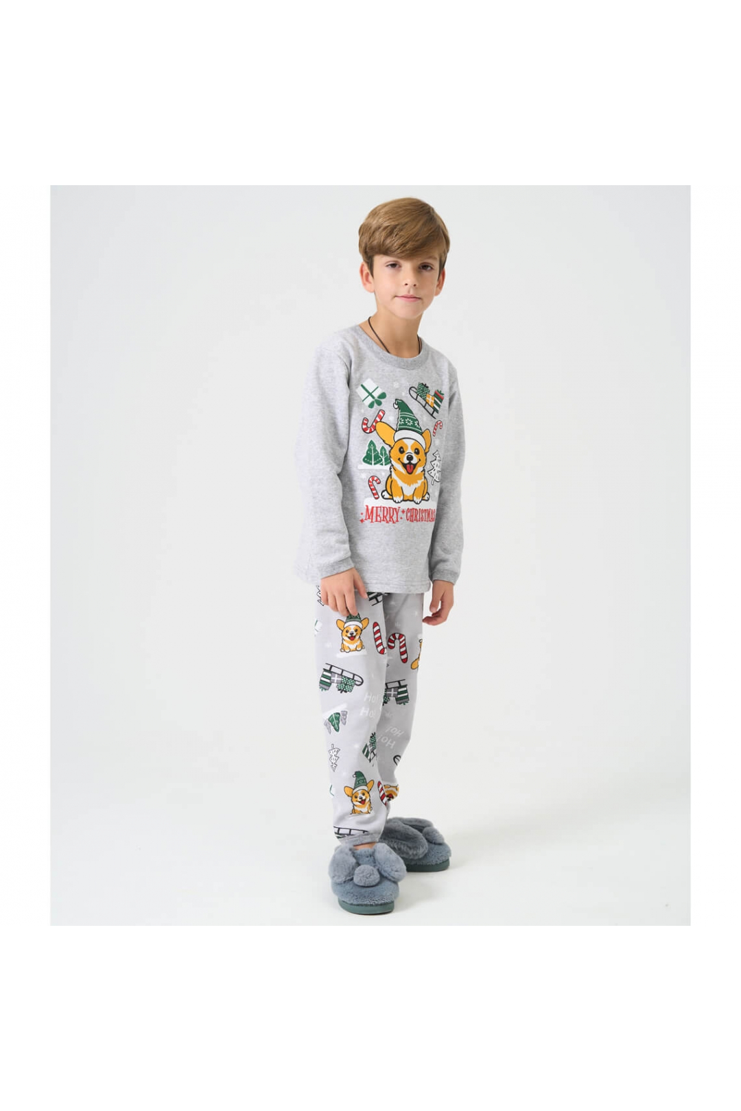 Піжама дитяча Собачка сірий начіс(футер)