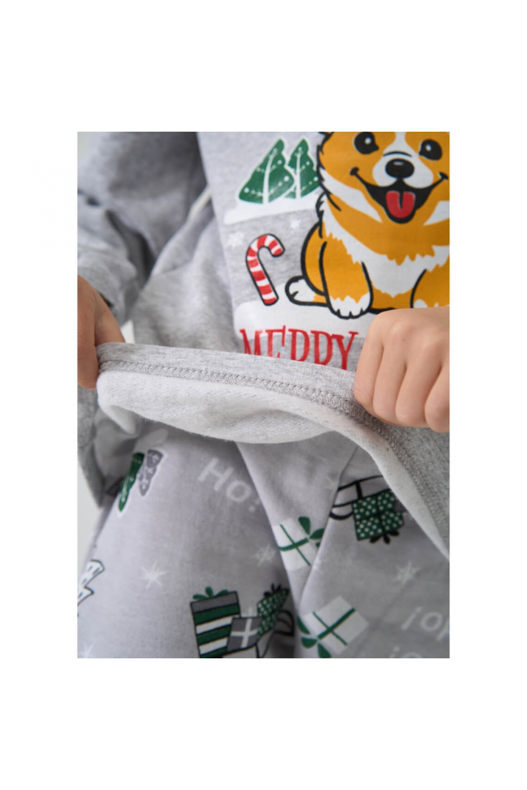 Піжама дитяча Собачка сірий начіс(футер)