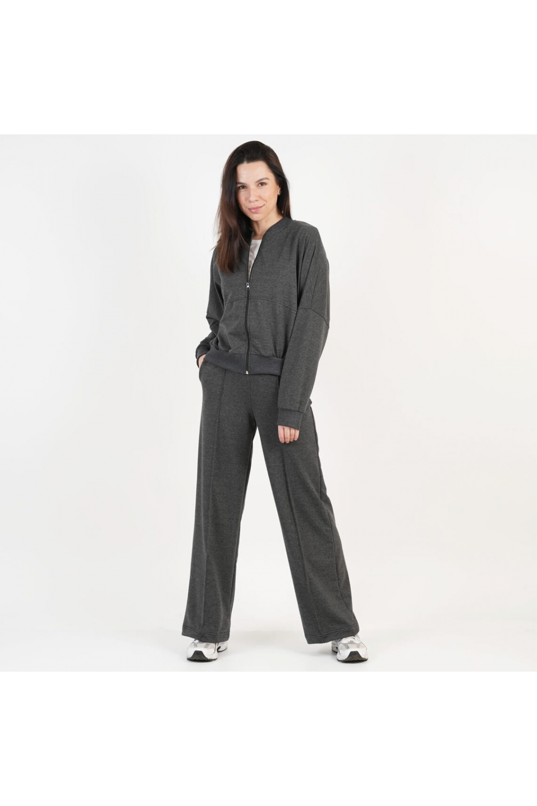 Костюм жіночій графіт двонитка