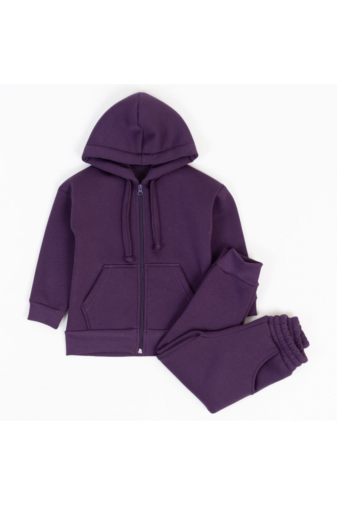 Костюм теплий  для дівчинки фіолетовий тринитка на флісі