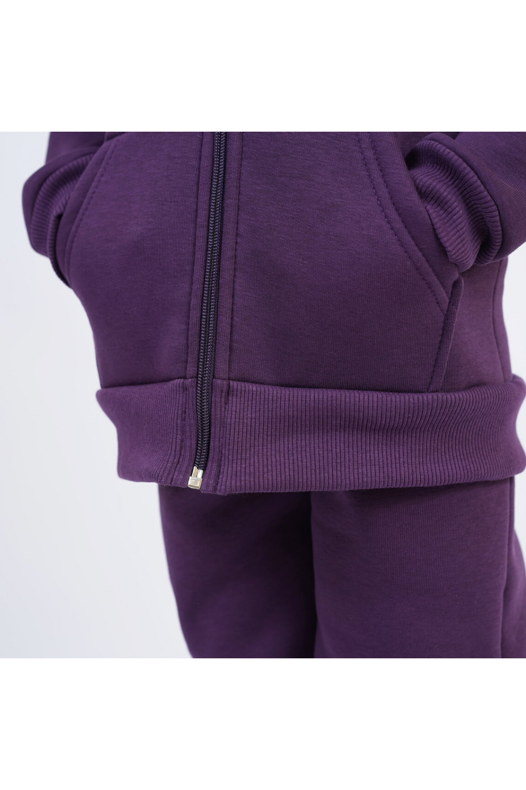 Костюм теплий  для дівчинки фіолетовий тринитка на флісі