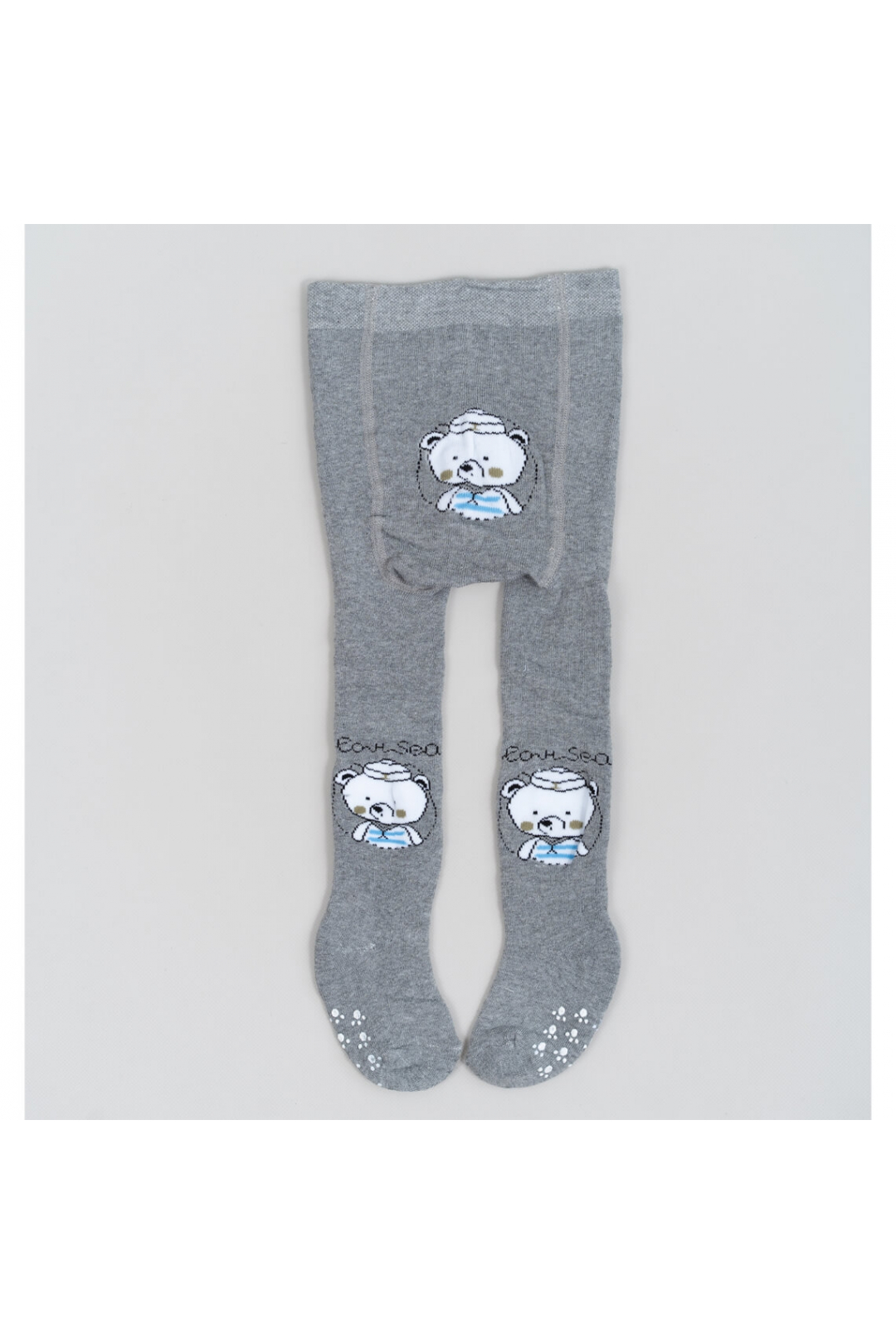 Колготки під памперс для малюків сірий махра