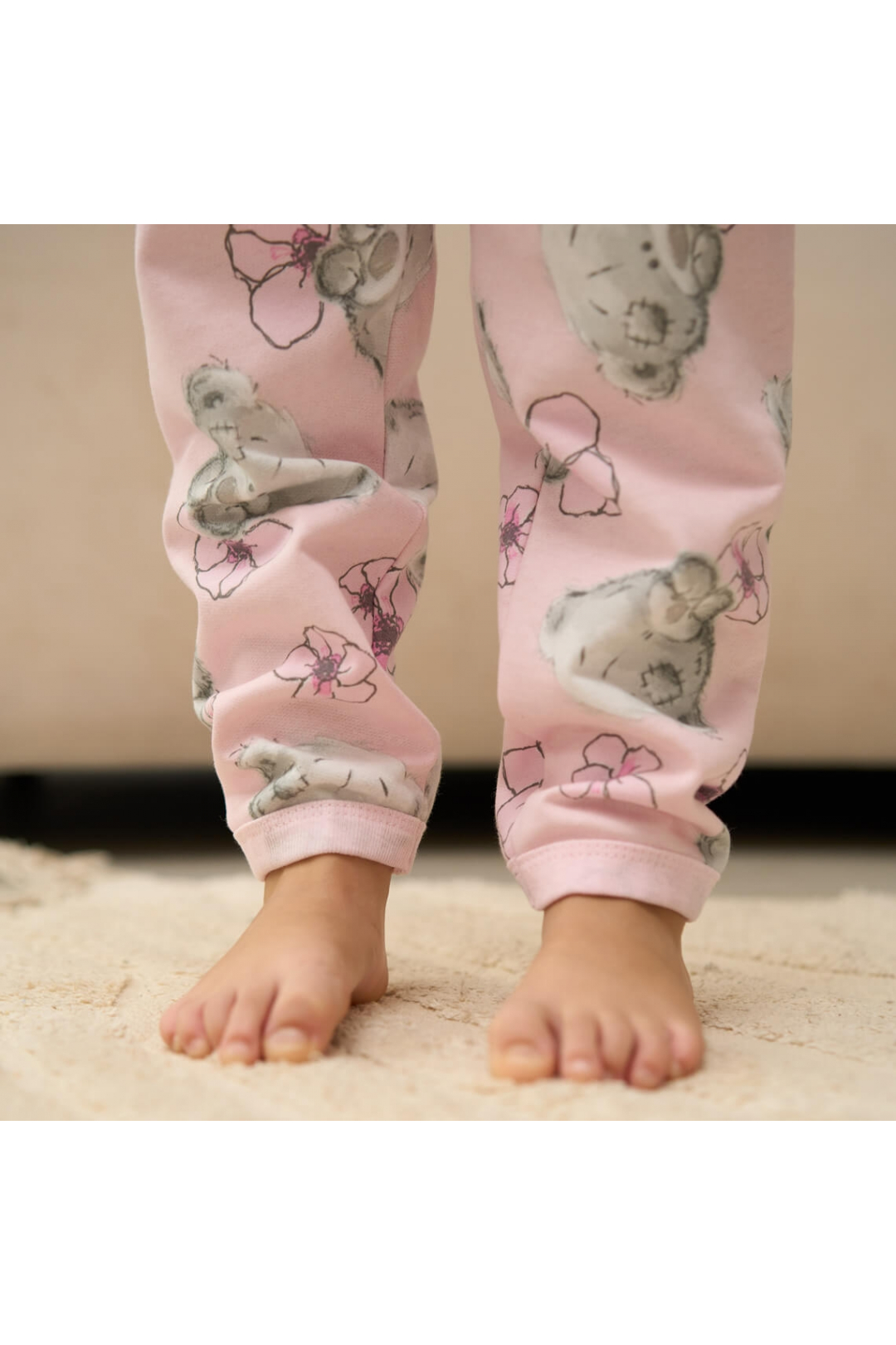 Піжама  для дівчинки Ведмедик Теді рожева начіс(футер)