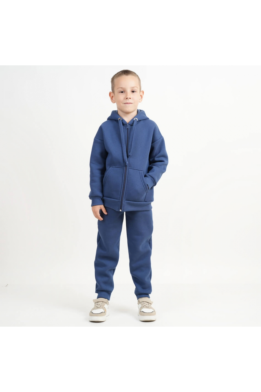 Костюм для  хлопчика індиго тринитка на флісі