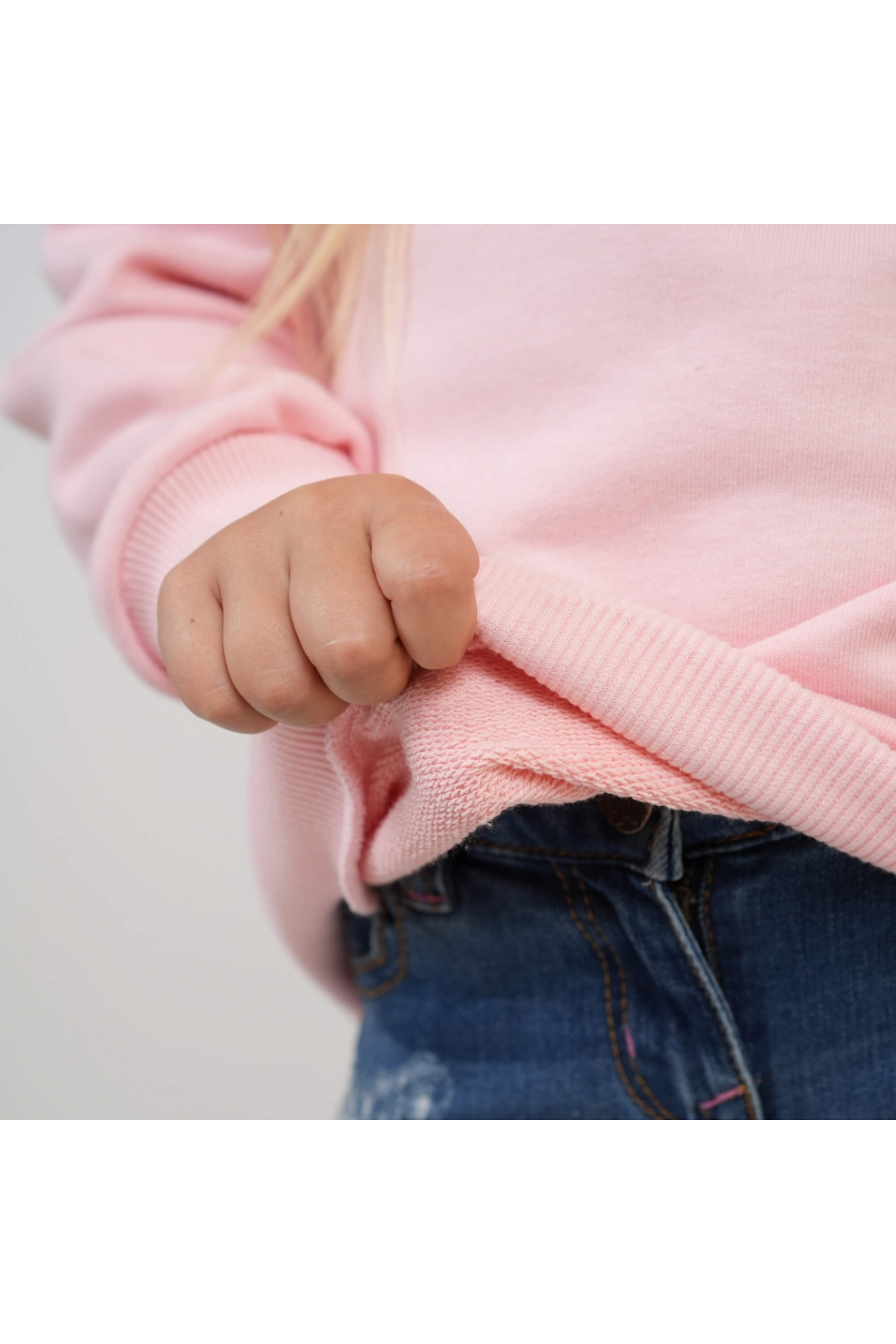 Світшот теплий для дівчинки світло рожевий тринитка петля