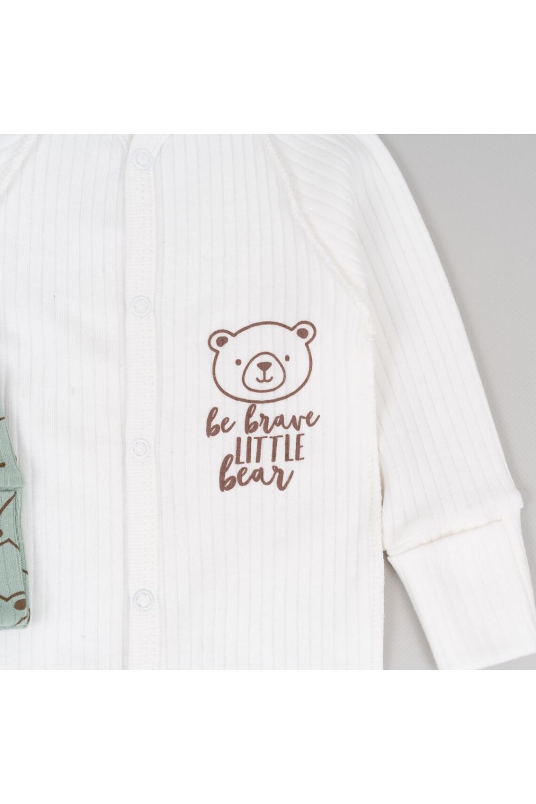 Пара сліпів  для новонароджених зелений інтерлок