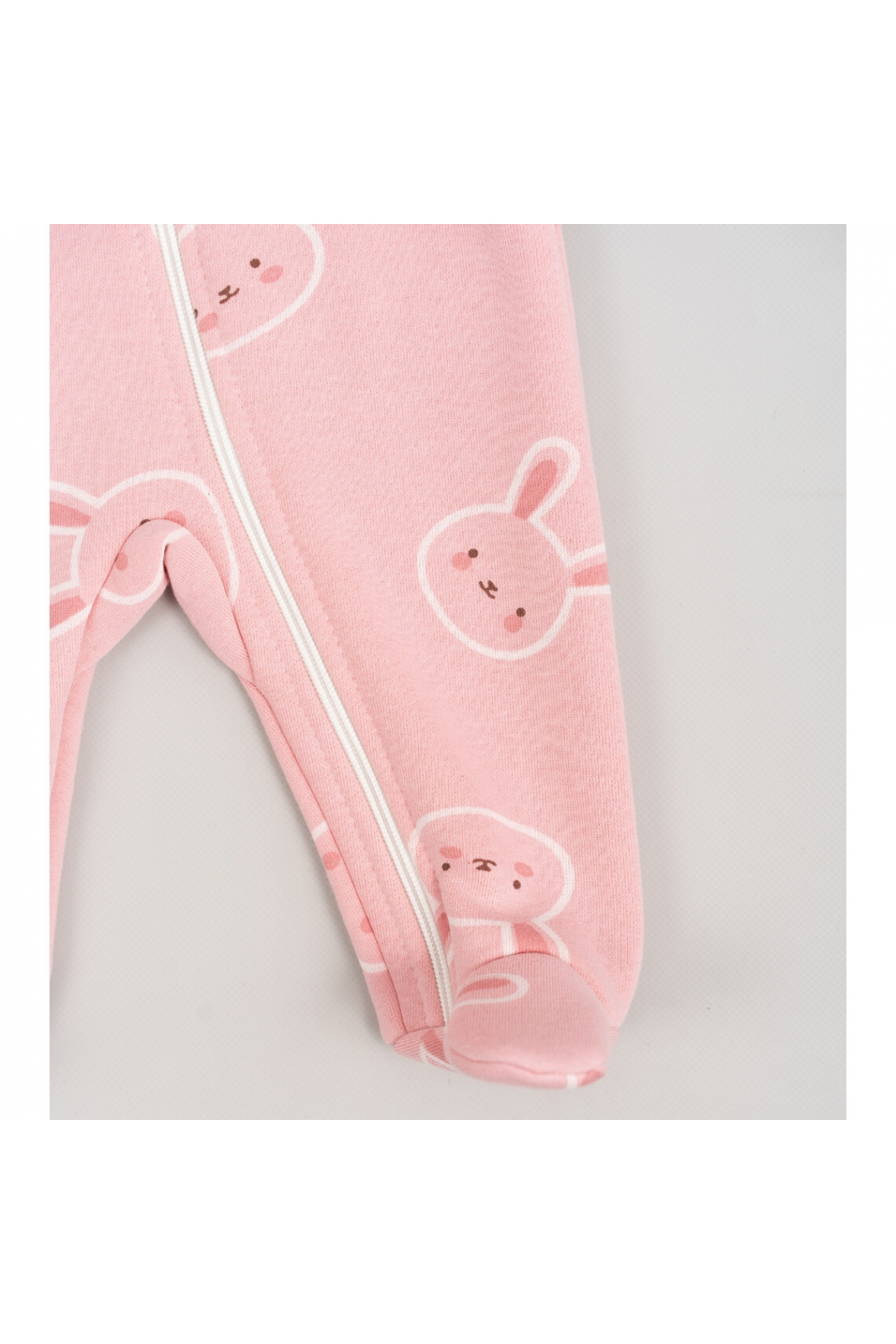 Комбінезон для малят  Рожевий Зайчики рожевий тринитка  на флісі