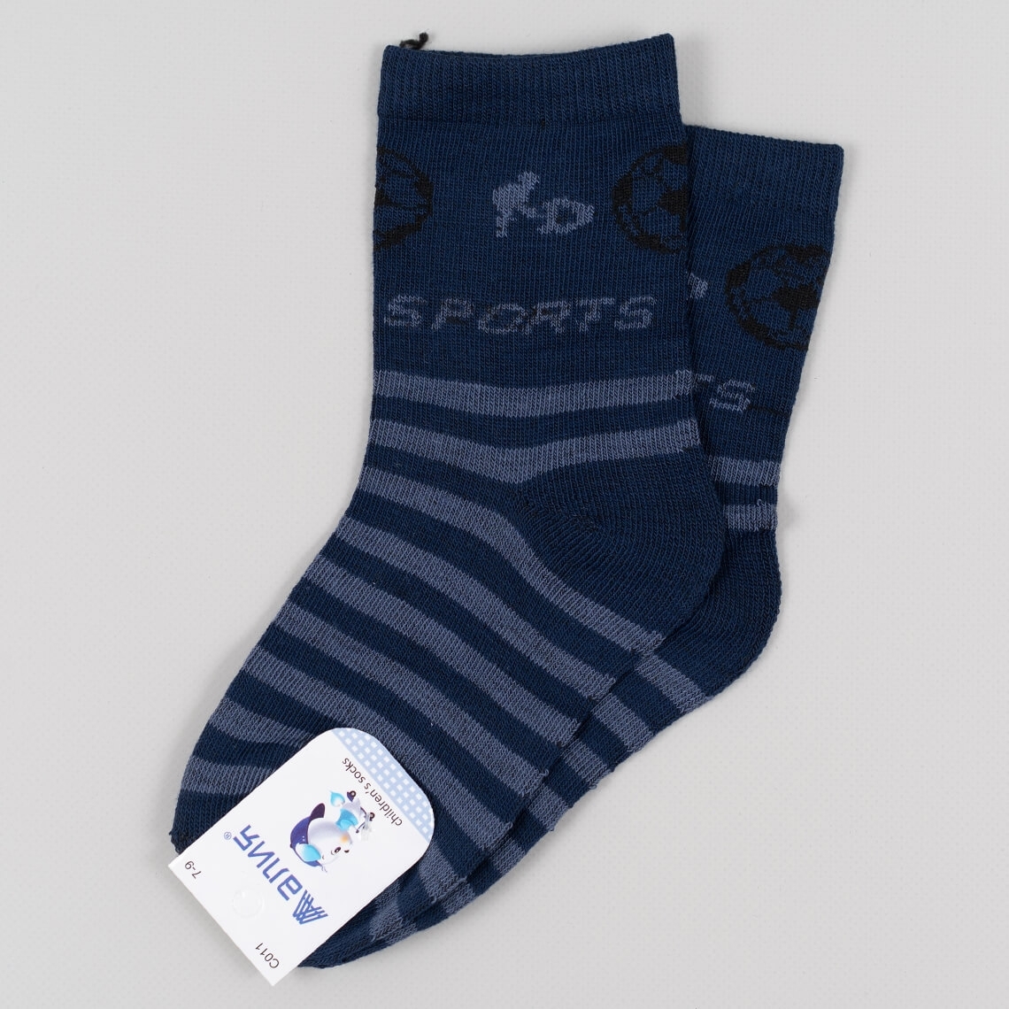 Шкарпетки для хлопчика індиго бавовна
