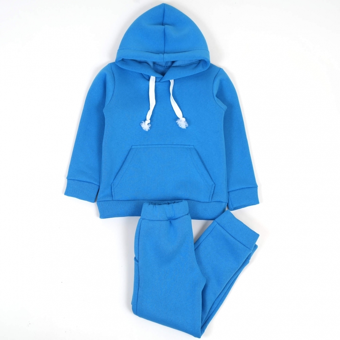 Теплий костюм для хлопчика бирюзовий тринитка на флісі