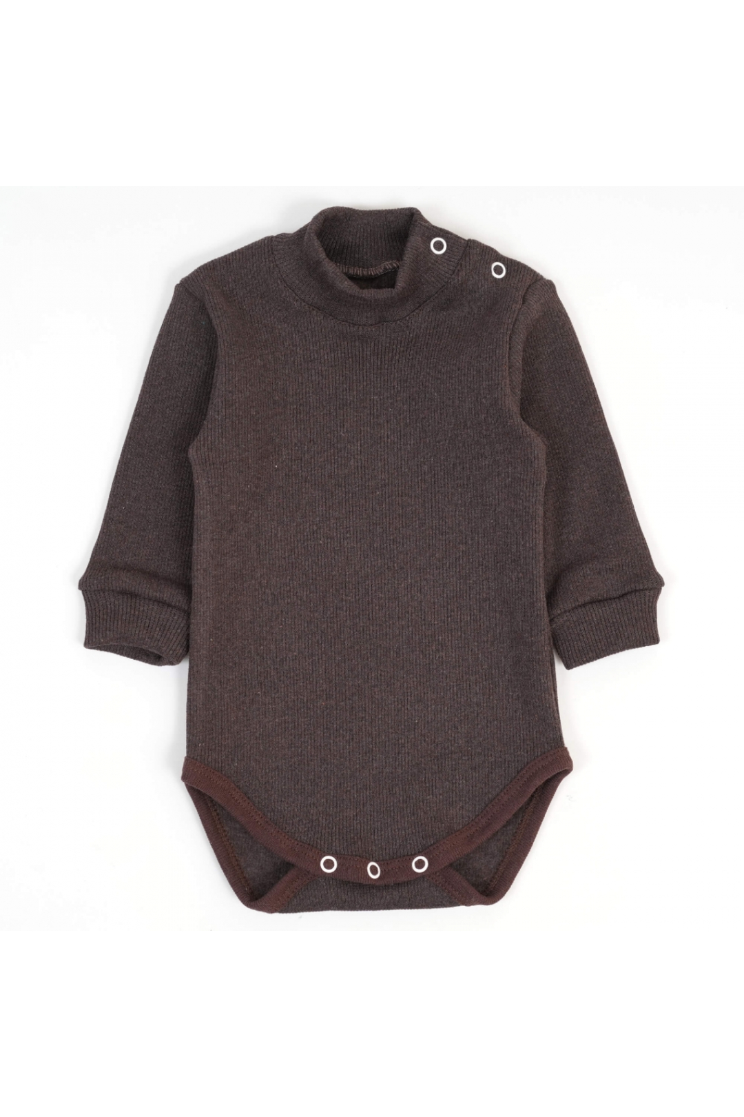 Боді для малюків коричневий рубчик з начісом