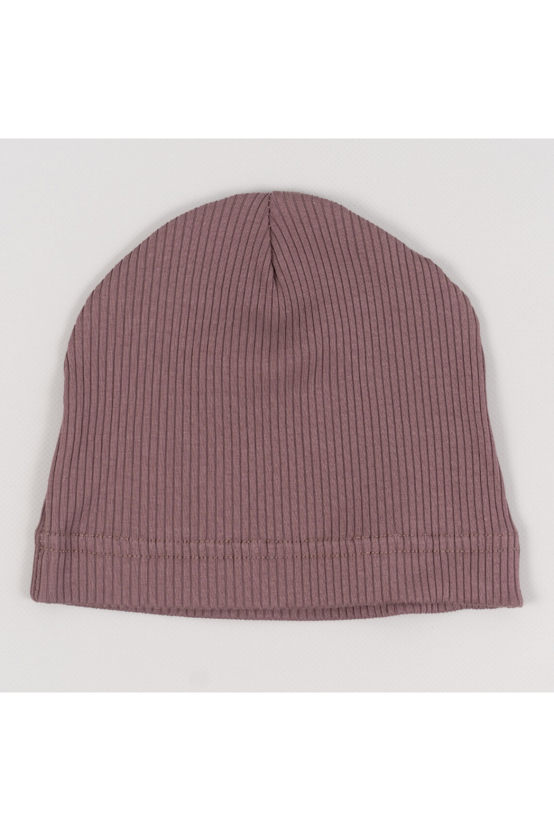 Шапка для дівчинки сливовий рубчик преміум