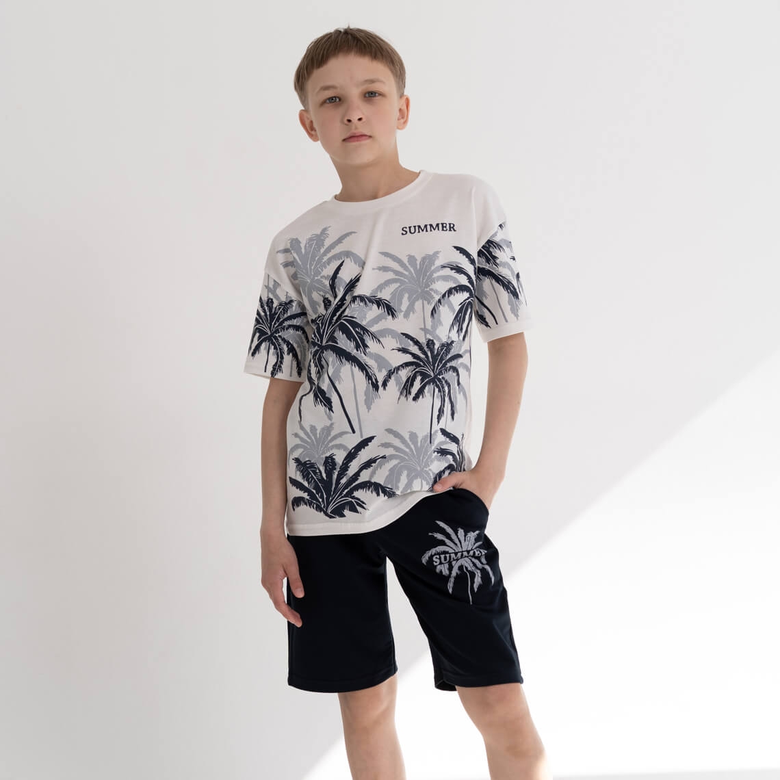 Костюм для хлопчика "Summer" чорний двонитка