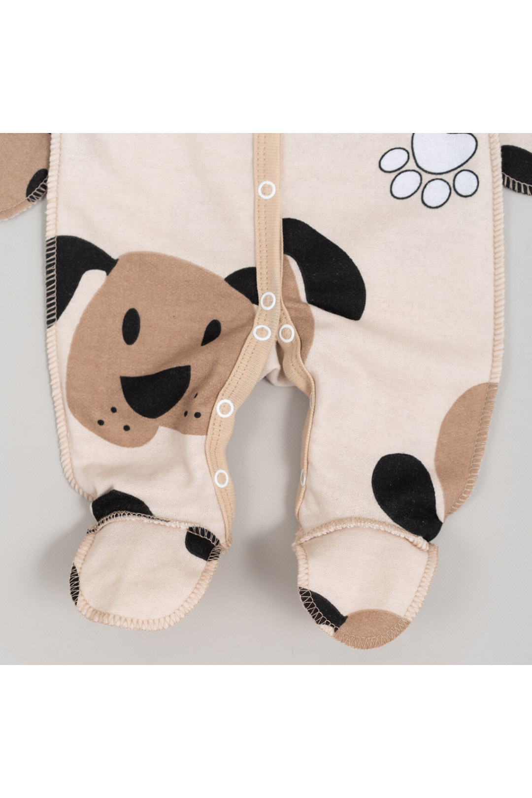 Сліп для новонароджених Песики бежевий начіс (футер)