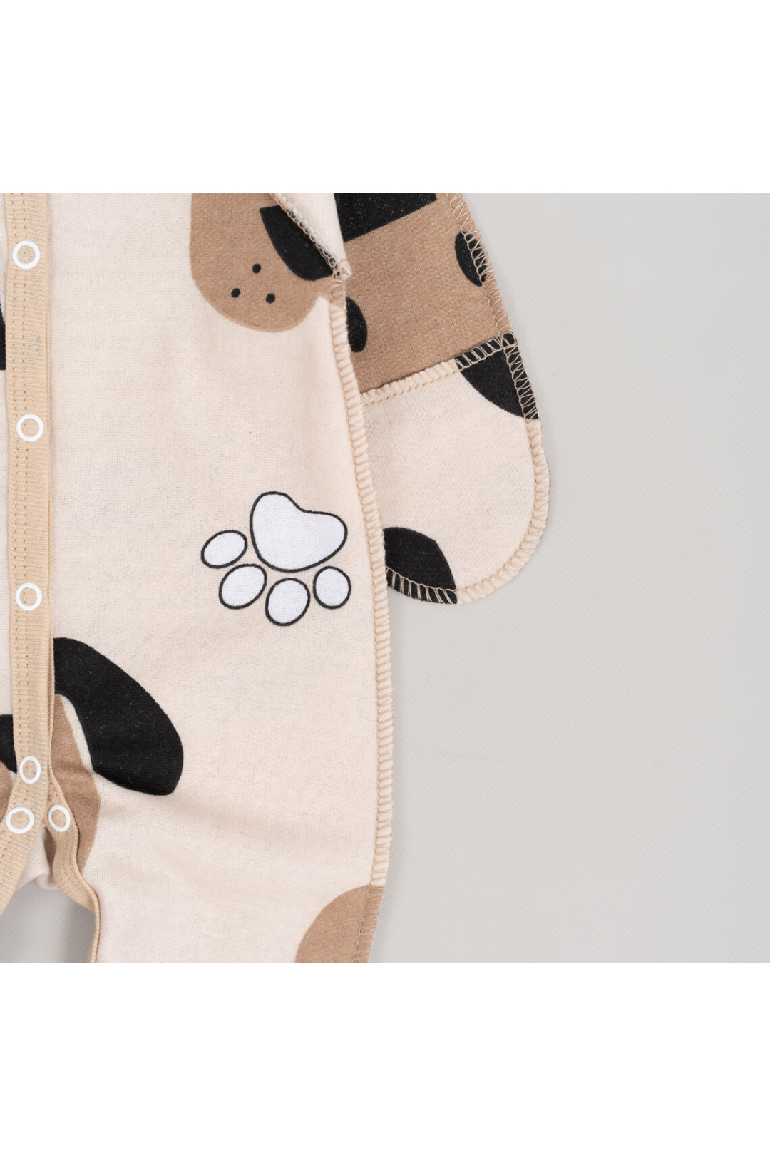 Сліп для новонароджених Песики бежевий начіс (футер)