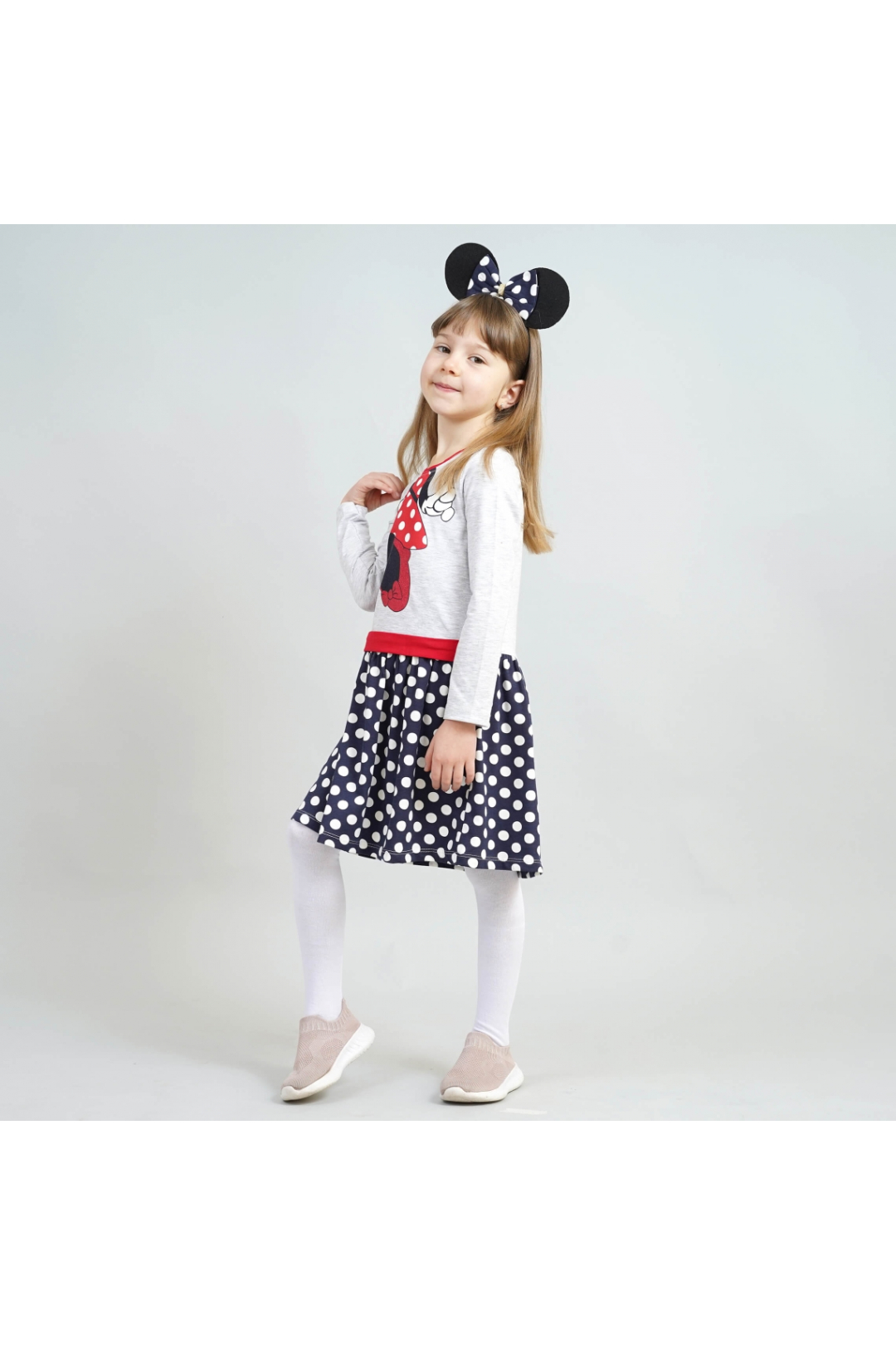 Сукня для дівчинки Міні Маус з обручем для волосся темно-синій фулікра