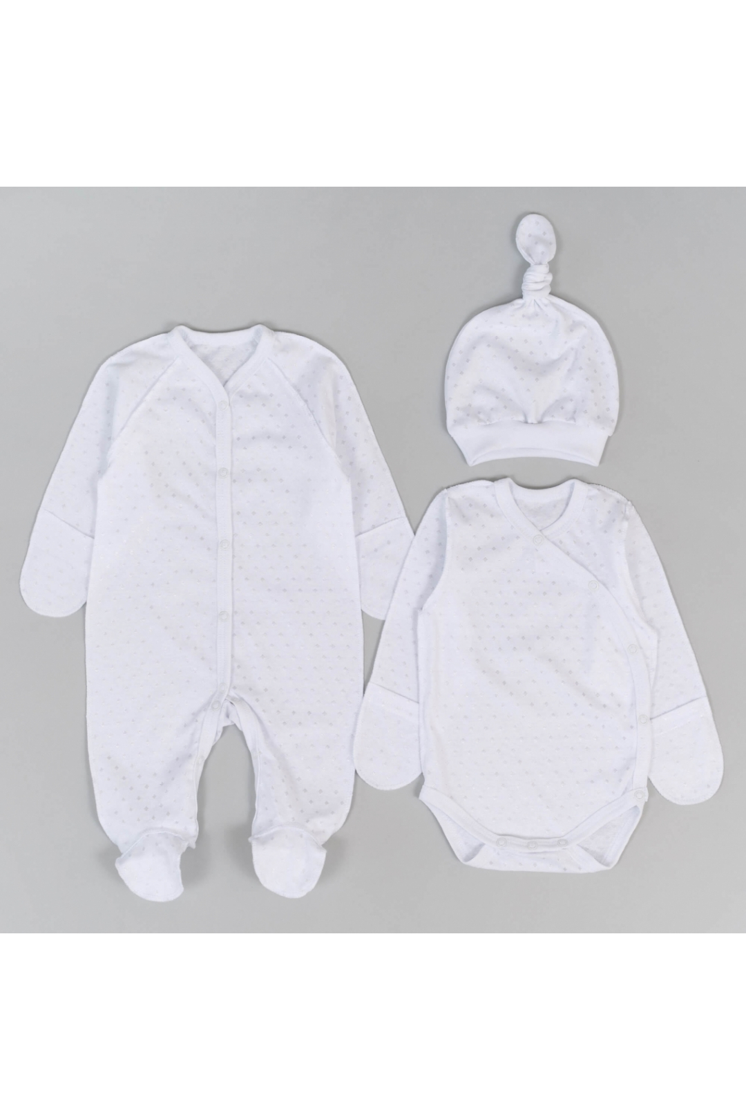Комплект для новонароджених білий кулір