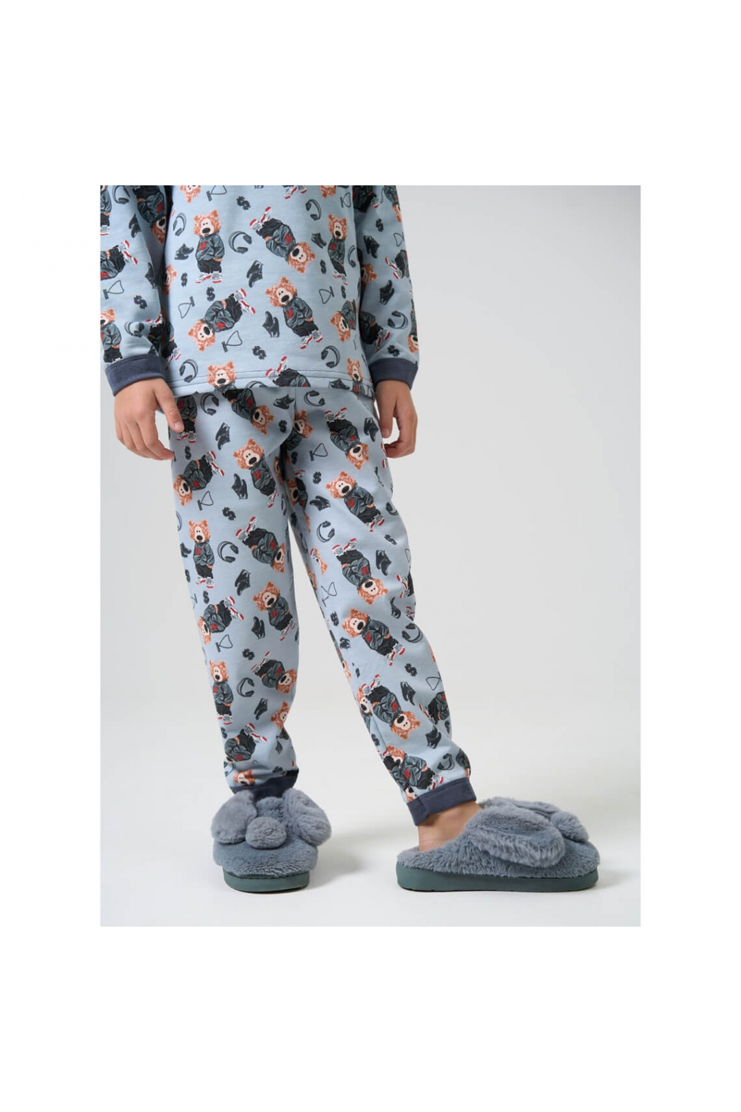 Піжама для Хлопчика Блакитний Ведмедики блакитний начіс (футер)