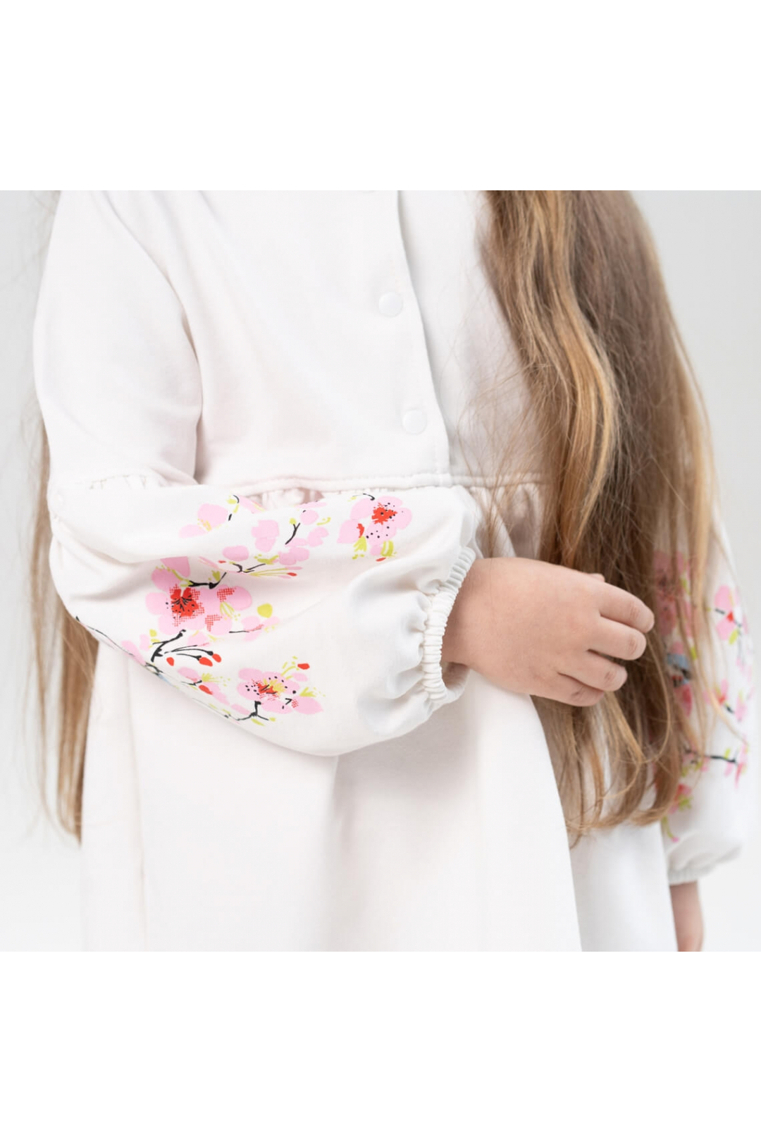 Сукня для дівчинки Сакура молочний двонитка