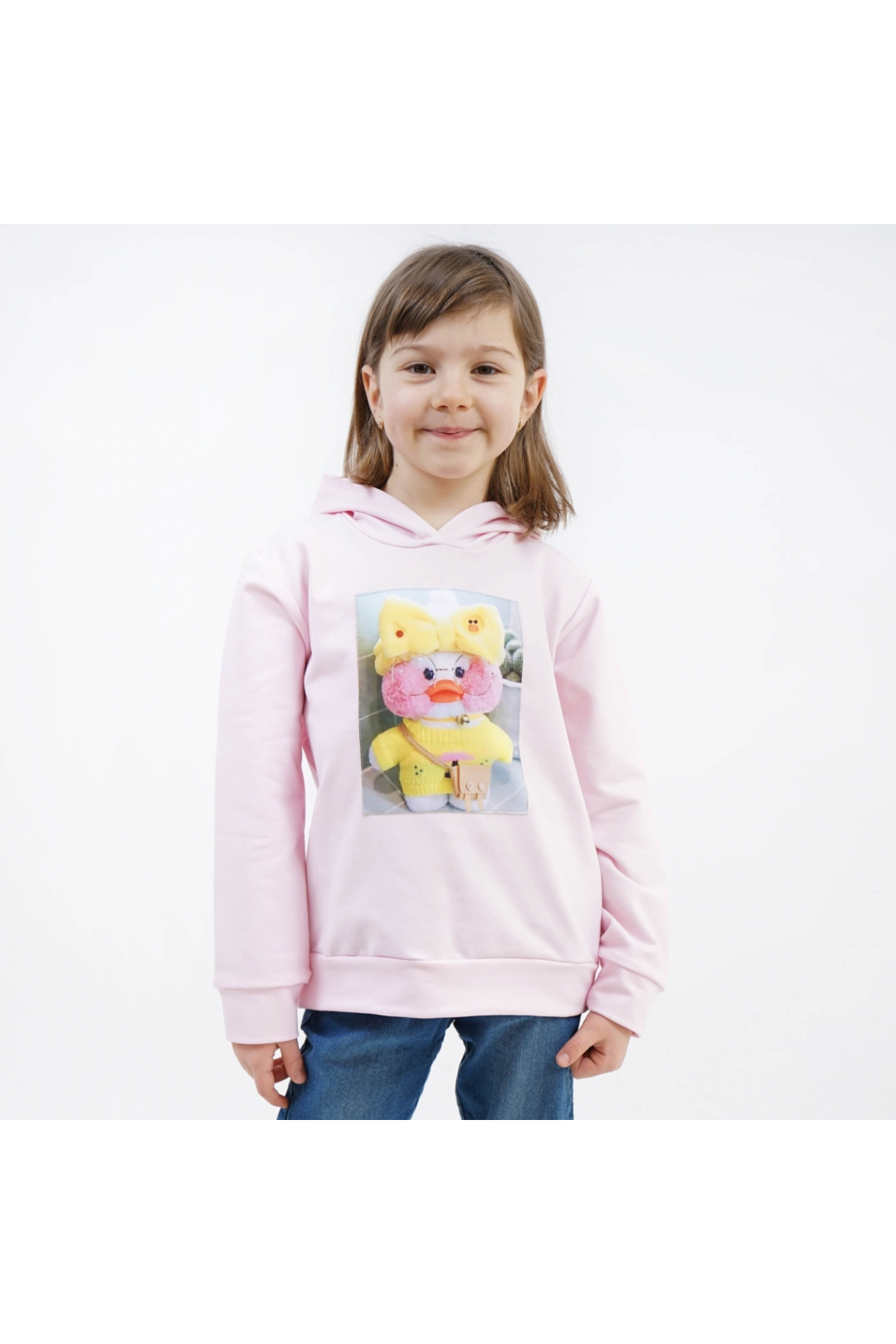 Худі для дівчинки Лалафанфан світло рожевий двонитка
