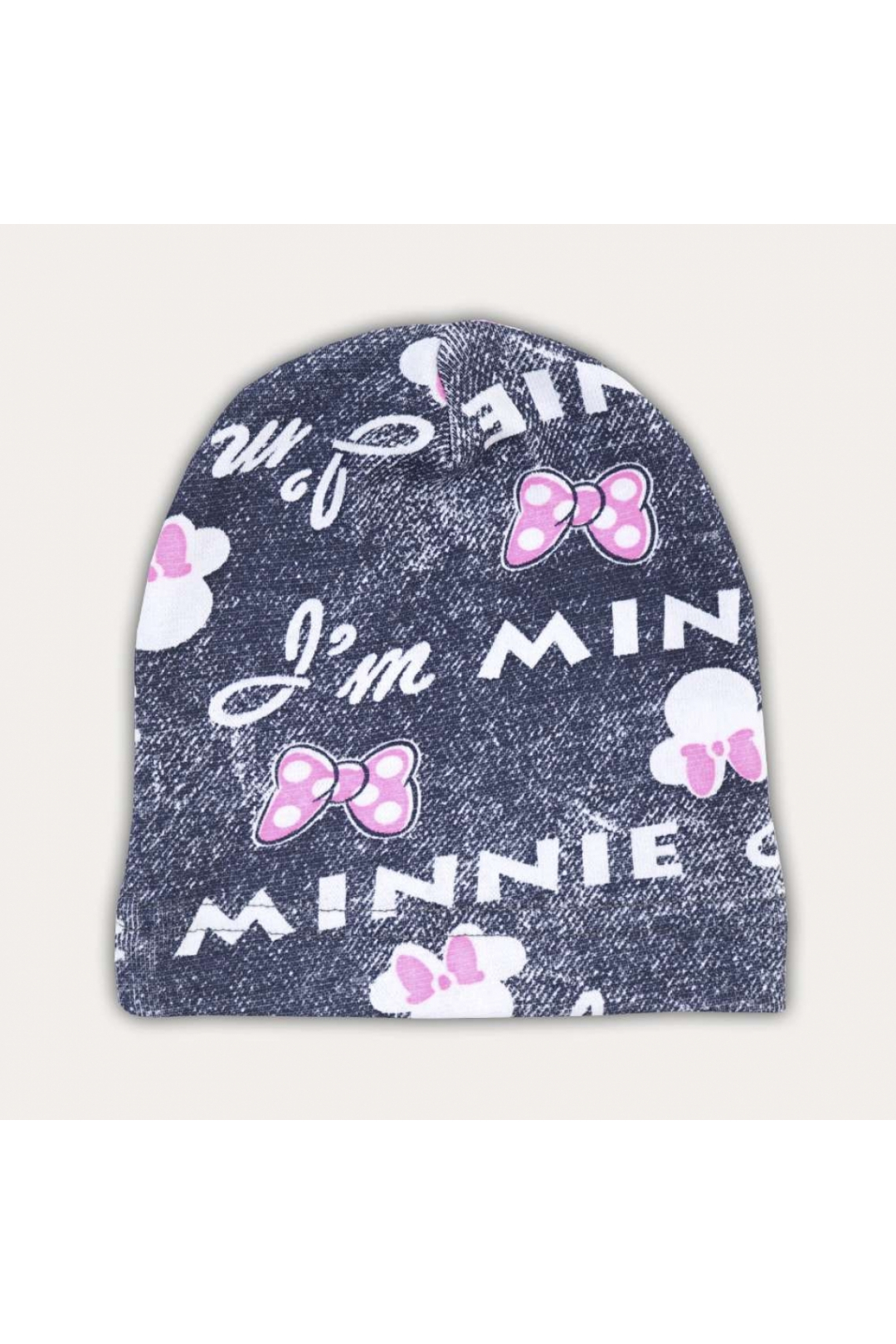 Шапочка для дівчинки Міні джинс стретч начісний