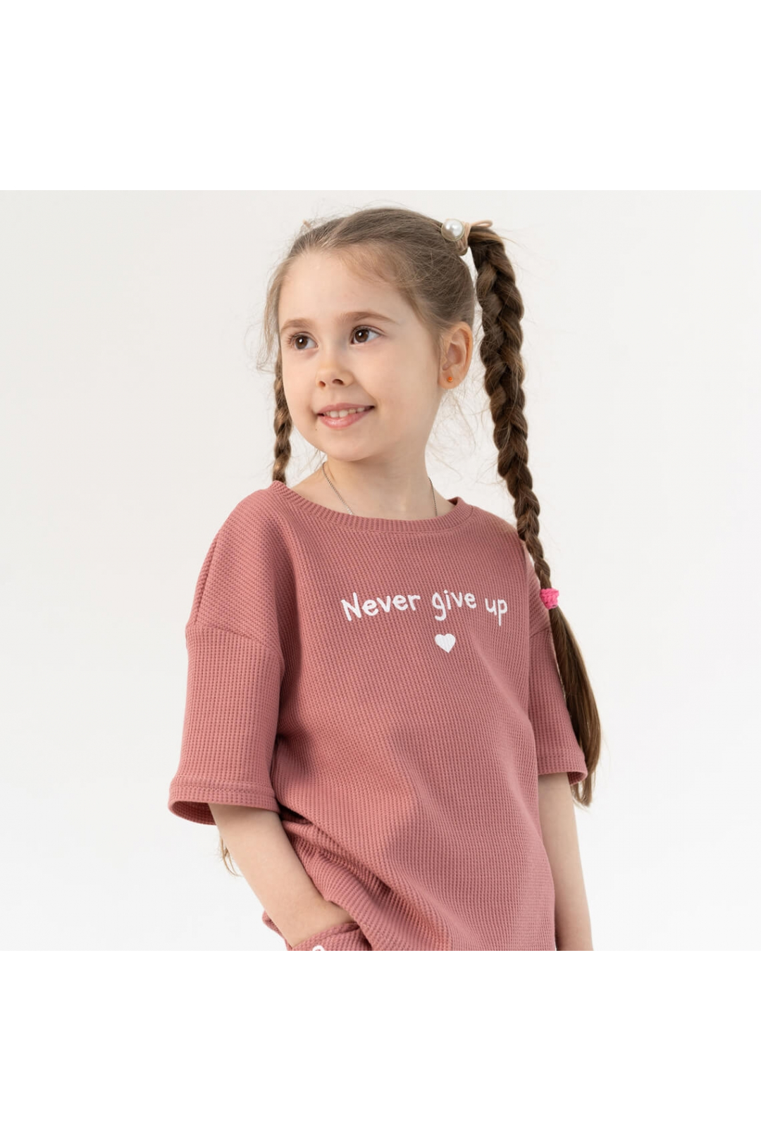 Комплект для дівчинки терракотовий вафельна структура