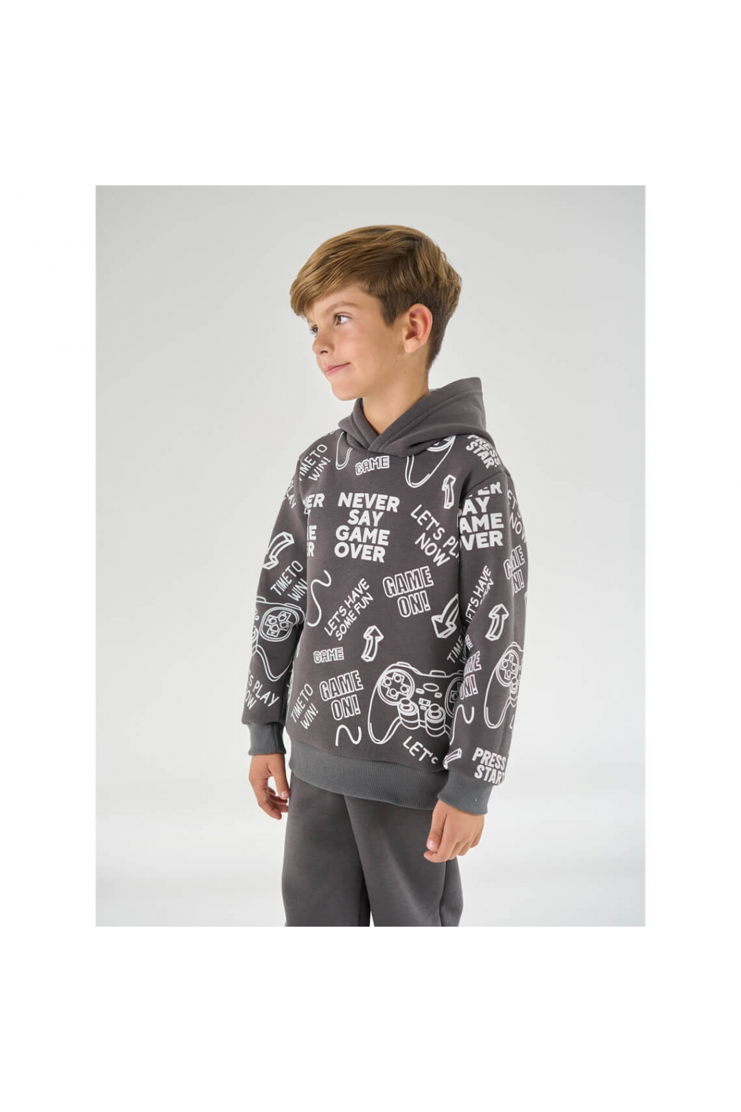 Костюм для хлопчика Джойстик графіт тринитка на флісі