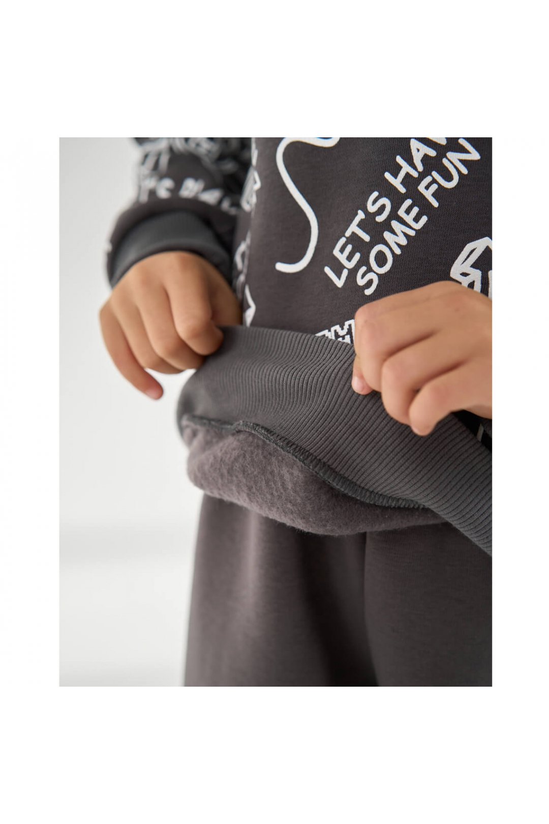 Костюм для хлопчика Джойстик графіт тринитка на флісі