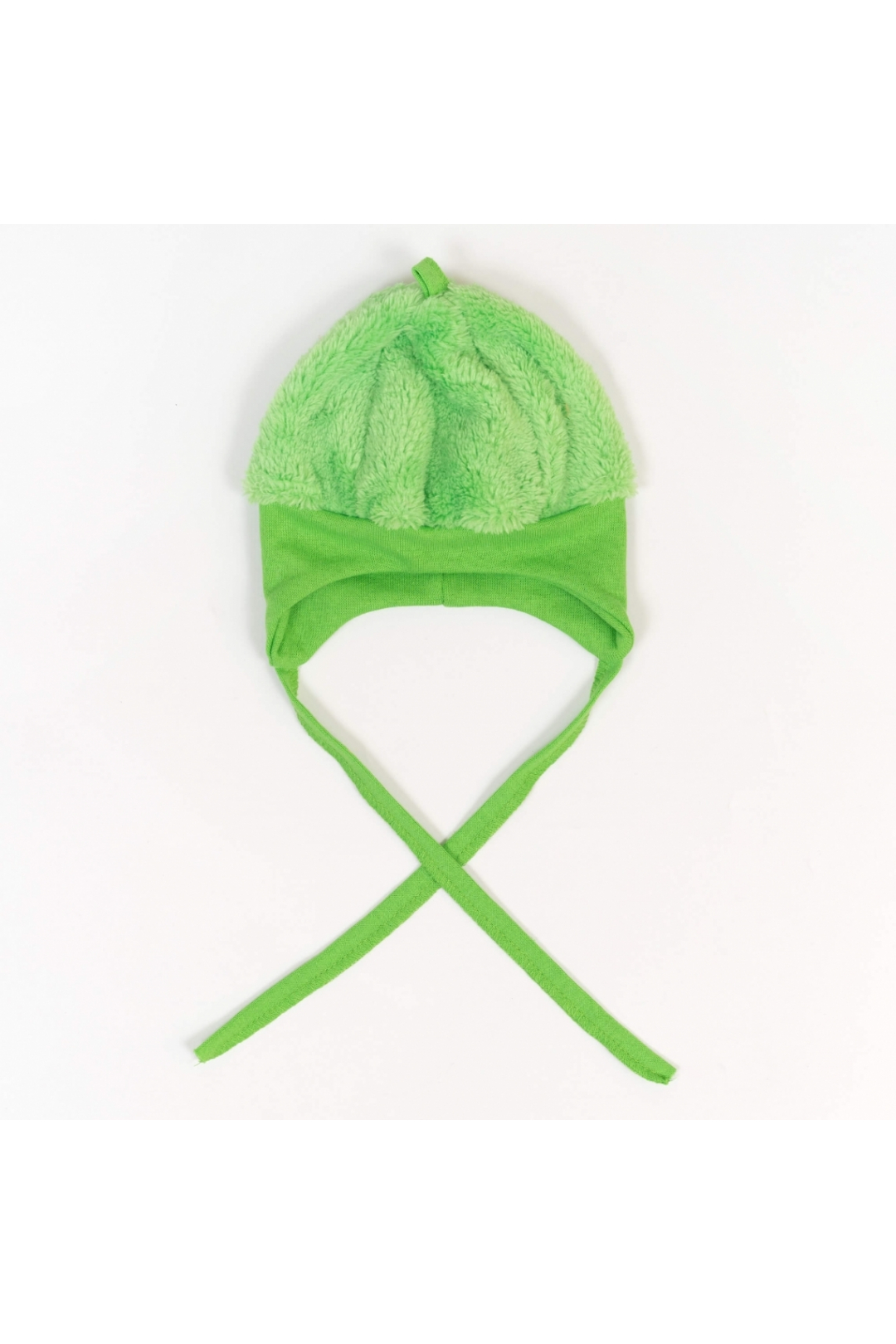 Шапочка для малят однотонна салатова велсофт