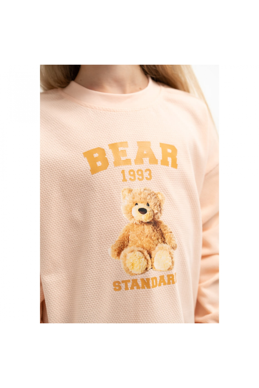 Джемпер для дівчинки персиковий двонитка