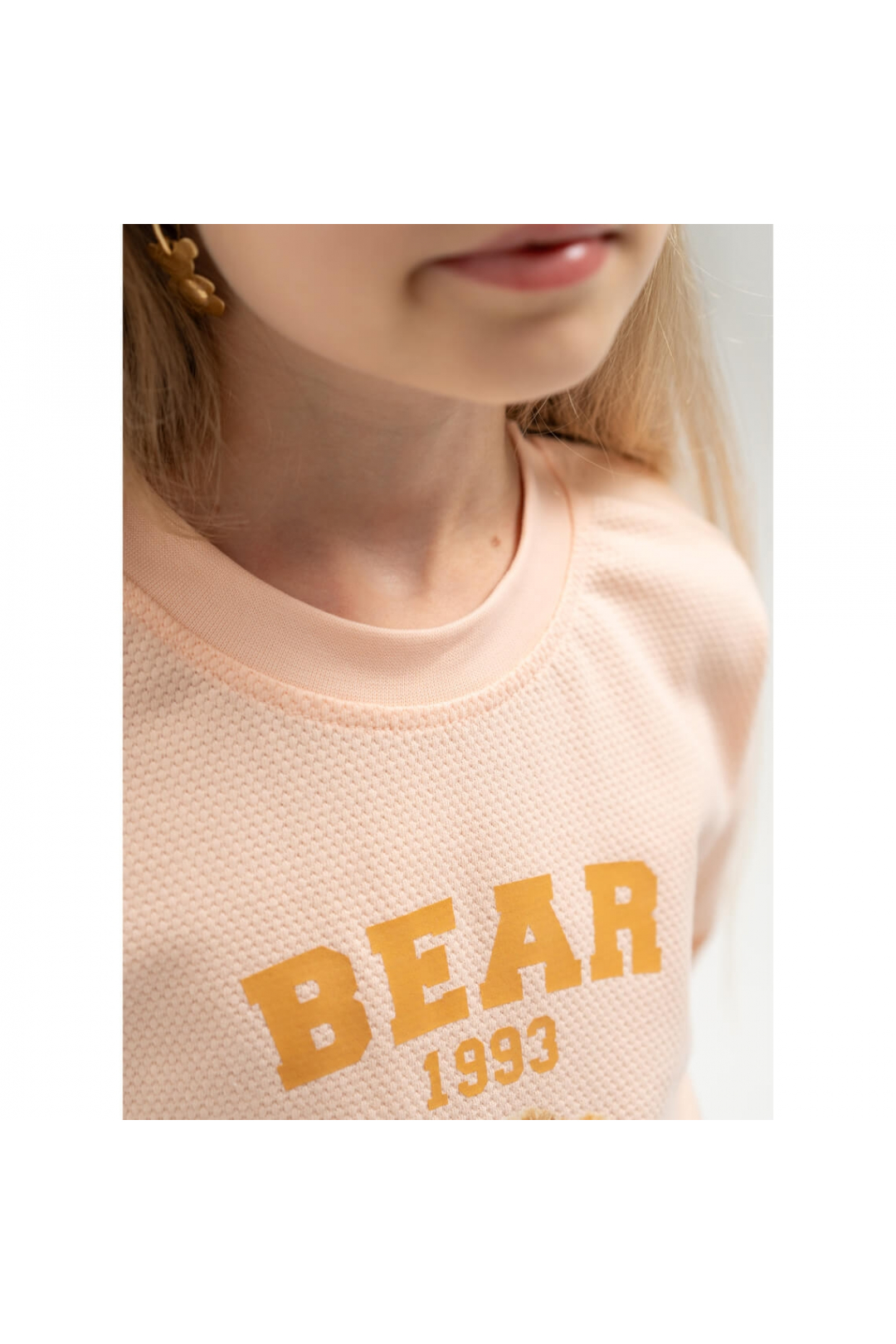 Джемпер для дівчинки персиковий двонитка