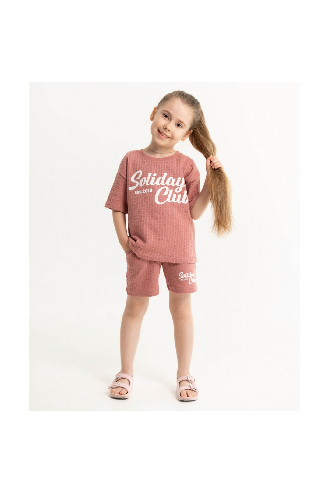 Комплект для дівчинки теракотовий кулір-жатка