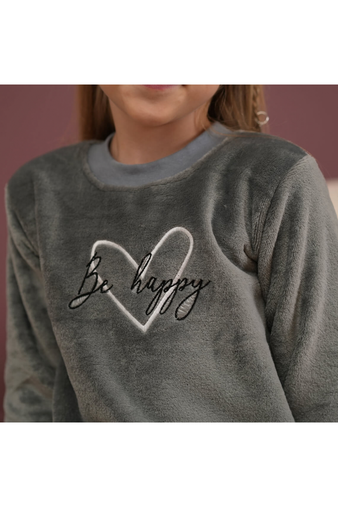 Піжама для дівчинки графіт вельсофт