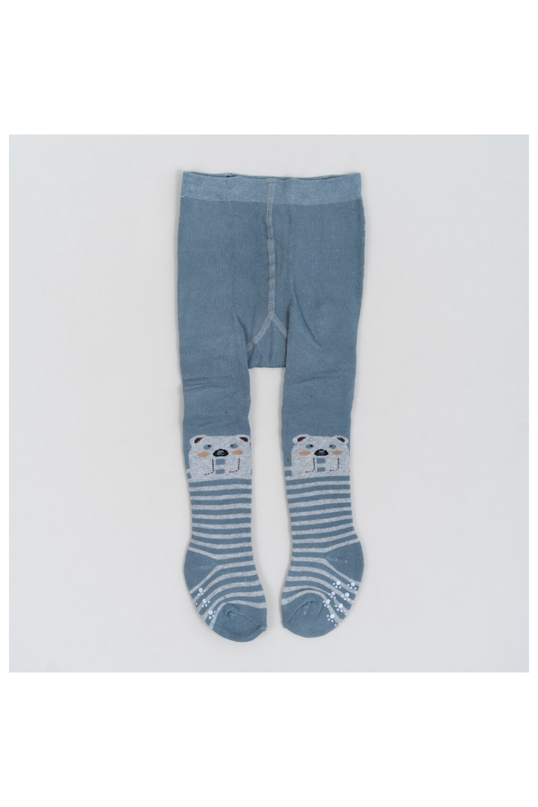 Колготки під памперс для малюків сіро блакитний махра