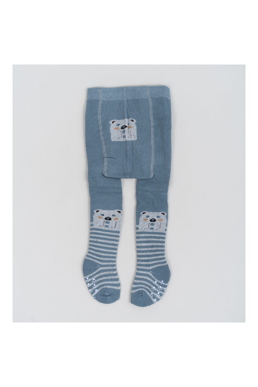 Колготки під памперс для малюків сіро блакитний махра