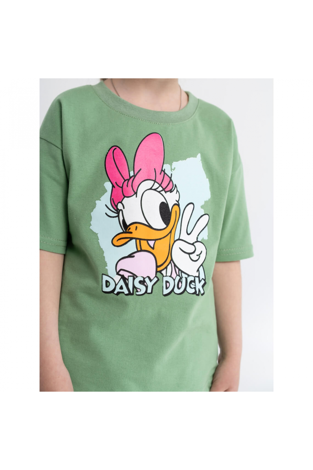 Футболка для дівчинки олива кулір