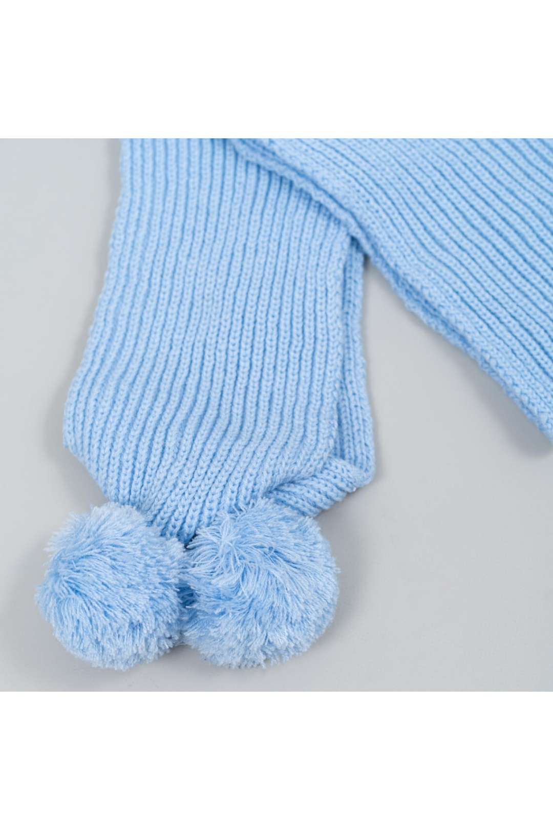 Шарф для хлопчика блакитний в'язка