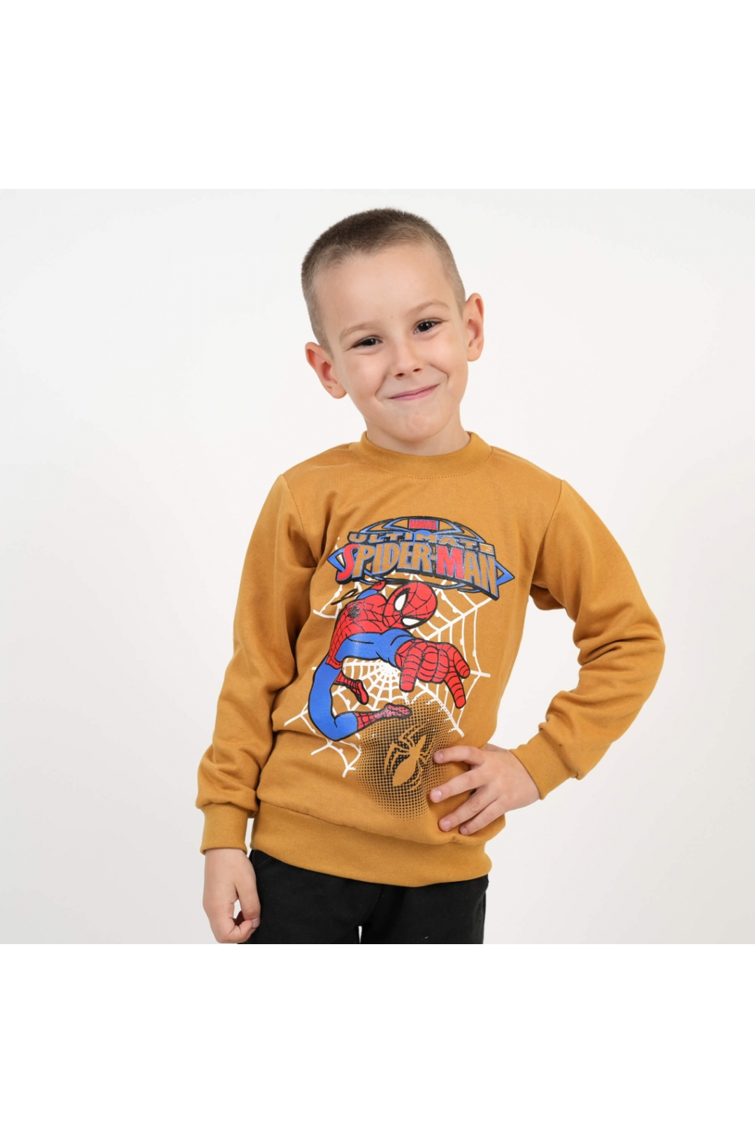 Джемпер для хлопчика карамель начіс (футер)