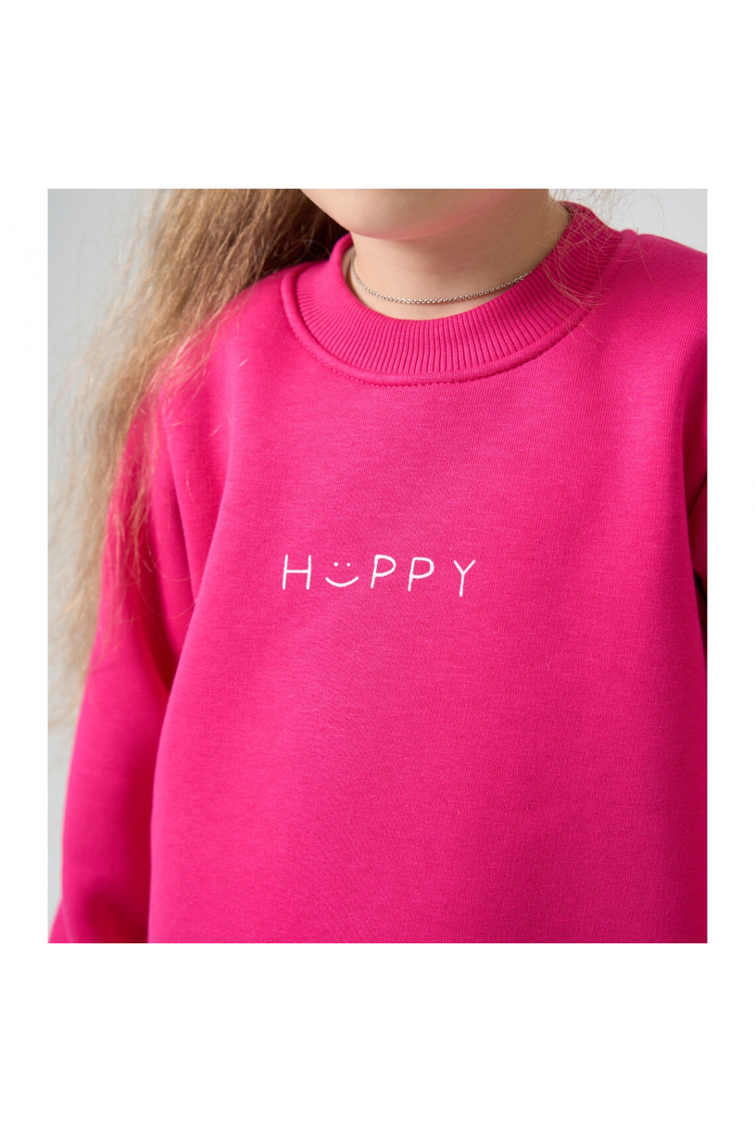 Світшот для дівчинки фуксія тринитка на флісі