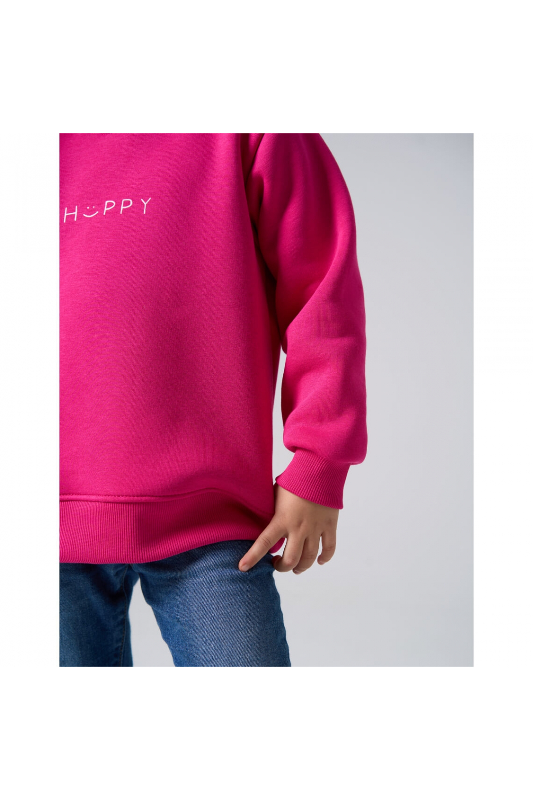 Світшот для дівчинки фуксія тринитка на флісі